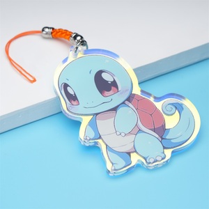 Tùy Chỉnh Holographic Acrylic Keychain Điện Thoại Quyến Rũ Từ UV In Long Lanh Epoxy Ảnh Acrylic Shaker Keyring Đứng - Product Image 1