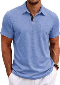 Camisa de Golf para Hombre de Marca Privada, con Bolsillo, Diseño Antiarrugas, Tela Broadcloth, Spandex/Poliéster, Fabricante - Product Image 4