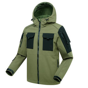 Winter Windproof Thermal Softshell Jacket for <b>Men</b> with Sheep Fur Trim Lightweight Hiking Trekking Outdoor Sport <b>Raincoat</b> - Product Image 2