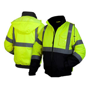 Perfectionists <b>High</b> <b>Visibility</b> CE Certified Breathable Zippered Reflective <b>Softshell</b> Unisex Work <b>Jacket</b> Needle Detection - Product Image 1