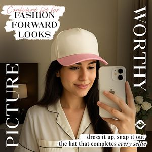 หมวกแก๊ปแบบ Snapback สองสี ยูนิเซ็กซ์ วินเทจ ผ้าแคนวาส สไตล์ลำลอง รับผลิตตามแบบ OEM สั่งซื้อจำนวนมาก - Product Image 3