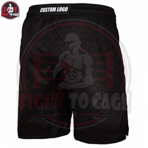 Shorts de combat MMA et de boxe personnalisés en tissu extensible 4 directions avec ceinture antidérapante, imprimés, 100 % polyester respirant, vente en gros - Product Image 2