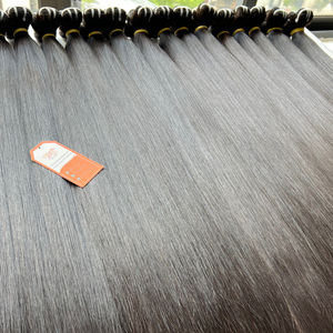 Extensiones de cabello humano recto de hueso, precio al por mayor superior, cabello alineado con cutícula virgen rubia, proveedor vietnamita, máquina de trama Doble - Product Image 4