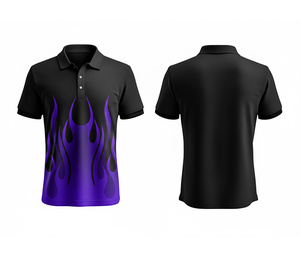 Breathable Full Sublimation Polo Shirt with Custom Logo Printing Lightweight for Men Women Youth Quick-Dry Dry-Fit Active Polo - Product Image 2