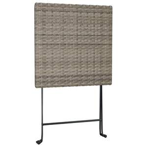 21.7 grigio "x 21.3" x 28 "tavolo da bistrot pieghevole all'aperto materiale in Rattan - Product Image 6