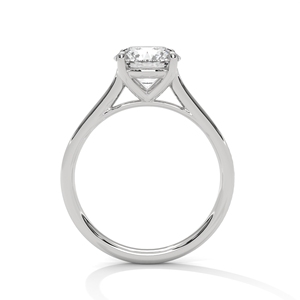 Bague solitaire en or 14 carats avec moissanite, bijou simple et élégant pour femme, idéale pour les fiançailles - Product Image 3