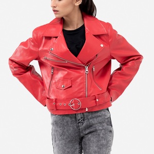 Elegante Chaqueta de Cuero de Piel de Oveja para Mujer, Diseño Ajustado, Tejido Transpirable, Tacto Suave, Chaqueta de Cuero Acolchada para Invierno - Product Image 2