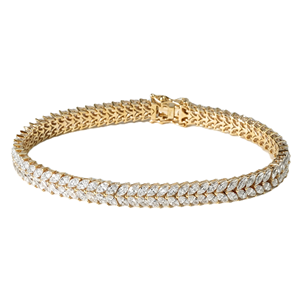 Wonderful DEF Color VS VVS Clarity 10K 14K 18K Solid Gold IGI Certificate Marquise Lab Grown Diamond Tennis Double Row <b>Bracelet</b> - Product Image 1