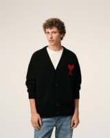 Pull en laine épais noir à col rond pour homme, coupe oversize, avec logo cœur brodé, style décontracté, hiver, ODM