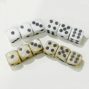 Dado Ecológico Personalizado Bone D6 de 14 mm con Forma de Dibujo Animado y Diseño de Ángulo Recto para Reuniones Familiares/Juegos de Fiesta - Product Image 3