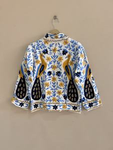 Traditional Indian Handmade Finished Suzani <b>Jacket</b> for <b>Women</b> Autumn <b>Lightweight</b> Floral Embroidery Boho Ethnic Vintage Cotton - Product Image 6