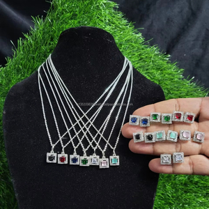 COLLAR COLGANTE TRADICIONAL Y DIAMANTE ARTIFICALAMERICANO INDIO COLGANTE CLÁSICO CHAPADO EN PLATA PARA MUJER Y NIÑA (PRECIO POR PCS) - Product Image 3