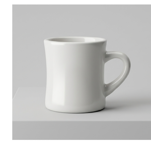 Mug à café en céramique japonaise personnalisable, grand et unique, tasse à thé blanche à double paroi - Product Image 1