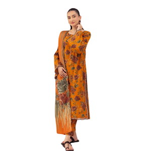 Vestido de Algodón de Diseñador Pakistaní Más Vendido para Mujer, Última Colección Eid en Oferta, Ropa Casual Festiva con Encaje y Botones Naturales - Product Image 4
