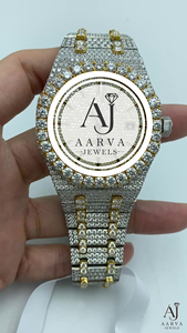 AARVA JEWELS นาฬิกาเพชรหรูหราสำหรับทุกเพศรอนดา ทอนโน กรณีสเตนเลสสตีล อนาล็อก ควอตซ์ 42 มม. สาย 20 ซม. ตัวล็อคแบบซ่อนเรืองแสง - Product Image 2