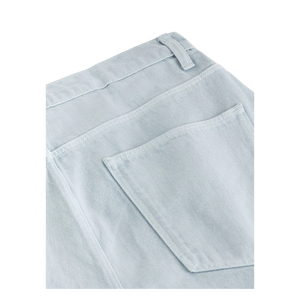 Jean en denim de coton bleu clair coupe droite et ample pour homme – Idéal pour l'été - Product Image 5