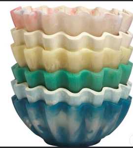 Bol de service décoratif léger en résine émaillée, poli à la main, écologique, classique, pour la maison, l'hôtel, les mariages, les aliments et les salades MN - Product Image 3