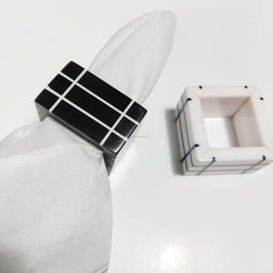 Servilletero de resina ámbar de inspiración vintage ovalado con acabado jaspeado elegante accesorio de mesa para decoración moderna Retro de mediados de siglo - Product Image 3