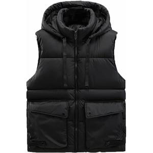 Nouveaux gilets matelassés personnalisés OEM, chauds et rembourrés, pour l'équitation, vêtements d'extérieur décontractés d'hiver, gilets rembourrés pour hommes. - Product Image 1