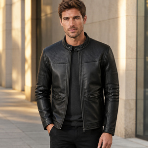 Chaqueta de Motociclista para Hombre, de Cuero Genuino Premium, Impermeable, Estilo Vintage, con Cierre Frontal, para Invierno, Personalizable, OEM, ODM, Venta al Por Mayor - Product Image 6