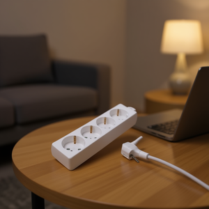 Prolunga Elettrica di Sicurezza a 4 Prese, 5 Metri, Prodotto con 4 Basi - Product Image 3