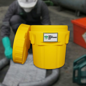 ชุดอุปกรณ์ดูดซับสารเคมีอเนกประสงค์สำหรับอุตสาหกรรม ขนาด 75 ลิตร สำหรับควบคุมการรั่วไหลของน้ำมันและสารเคมีในถัง ใช้ในคลังสินค้าและโรงงาน - Product Image 1