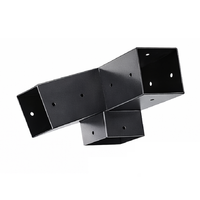 Kit de support de pergola 4x4 soudé sur mesure, direct usine, robuste, en acier inoxydable, avec support d'angle 3 voies et base de poteau, fabriqué selon les plans
