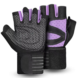 Gants de fitness demi-doigts en maille respirante antidérapants avec sangle de poignet réglable unisexe pour l'entraînement – En promotion - Product Image 6
