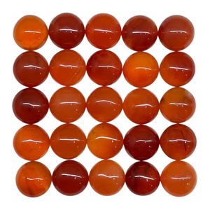 Cabochon rond en cornaline naturelle 11 mm, pierre orange, pierres précieuses en vrac, prix de gros, lot en vrac pour la fabrication de bijoux - Product Image 1