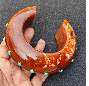 Bracelet jonc multi-résine exclusif fabriqué à la main large Disco bijoux d'été de plage à la mode pour les femmes soucieuses de la mode - Product Image 5