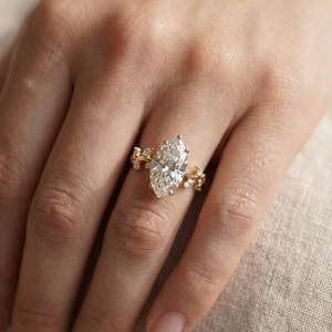 Authentic Lab Grown 3.01CT Marquise Cut <b>Diamond</b> Leaf Branch Band <b>Ring</b> For Women's 14K Solid Gold Surprise Wedding Charms Gift - Product Image 3