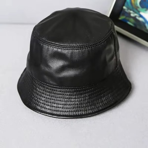 Sombrero de Pescador Unisex de Cuero PU Negro, Ajustable, Estilo Casual para Viajes y Actividades al Aire Libre - Product Image 5