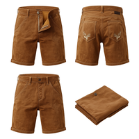 Shorts Bavarois pour Hommes Non Marqués, Couleur Camel Tan, Premium, Traditionnels, Oktoberfest, Solides, Écologiques, en Véritable Daim de Vache
