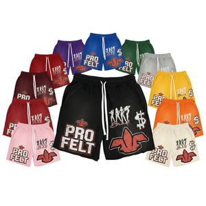 Pantalones Cortos de Algodón con Cordón, Estilo Hip Hop, Casuales, de Verano, Color Personalizado, Vintage, de Secado Rápido y Ecológicos, Venta al Por Mayor - Product Image 1