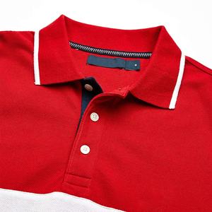 Cotton Two Tone <b>Red</b> and Black Color Combination <b>Polo</b> Collar Men T-<b>shirts</b> Custom Logo Printing <b>Polo</b> <b>Shirts</b> - Product Image 2