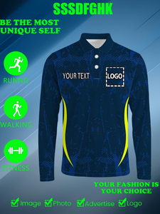 เสื้อแขนยาวผู้ชายขายส่ง พิมพ์ลายดิจิทัล แห้งเร็ว สไตล์สปอร์ต ผ้าโพลีเอสเตอร์/คอตตอน ออกแบบโลโก้ด้านหน้า - Product Image 5