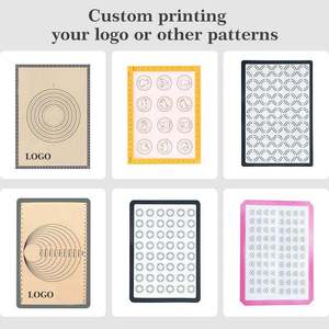 Custom Reusable Silicone Pastry Mat with Measurements for Non-Stick Bread <b>Cookie</b> Pizza Dough Baking Mat OEM ODM - Product Image 3