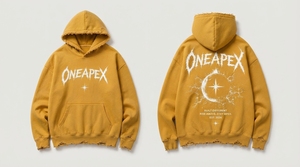 Custom Mustard <b>Yellow</b> Washed Fleece <b>Hoodie</b> <b>Men's</b> Oversized Distressed Streetwear Pullover Sweatshirt Graphic <b>Hoodie</b> - Product Image 4
