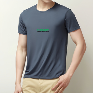 ไนมัต อาบาส อินดัสทรีส์เสื้อยืดแขนสั้นสีน้ำเงินสำหรับผู้ชาย แห้งเร็ว ทรงปกติ คอกลม ชุดลำลอง - Product Image 5