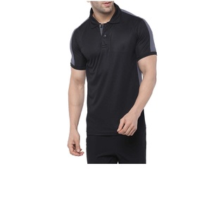 T-shirt Homme Personnalisé en Polyester Tricoté avec Panneaux aux Épaules, Coupe Ajustée, Grammage Lourd 180g, Couleur Unie, Impression Sérigraphique, Style Décontracté - Product Image 1