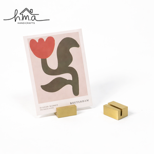 Porta Tarjetas de Número de Mesa Minimalista de Latón, Soporte de Metal Moderno para Tarjetas de Escritorio, Exhibidor de Números de Mesa para Bodas, Soporte para Tarjetas de Oficina - Product Image 5