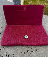 Pochette perlée multicolore avec broderie homard, style nautique, pour soirée, mariage, mariée, personnalisée, de créateur, de luxe, mode, portable