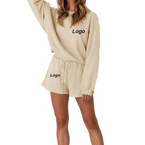 ชุดเซ็ทลำลองผู้หญิงไซส์ใหญ่ 2 ชิ้น ผ้าฝ้ายคุณภาพสูง ชุดเซ็ทสองชิ้นขาสั้น สตรีทแวร์ ชุดวอร์มขาสั้น ยูนิเซ็กซ์ - Product Image 5