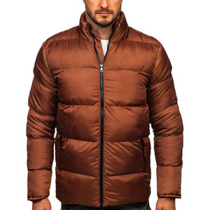 Vestes en duvet pour hommes de marque de créateur de mode streetwear en gros, tissu de haute qualité, col montant, séchage rapide, service OEM personnalisé - Product Image 1