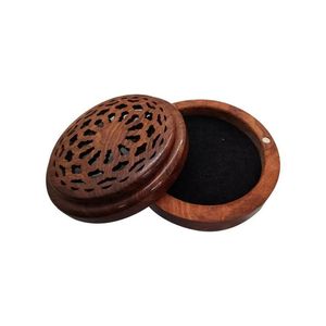 Quemador de incienso de madera natural diseñado para la fragancia del humo de Bakhoor, meditación y ambiente espiritual. - Product Image 2
