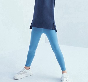 Pantalones Deportivos de Cintura Alta, 100% Algodón, Transpirables, Estilo Vintage, de Secado Rápido, Leggings para Correr, Color Sólido, para Yoga en Familia, Niñas - Product Image 3