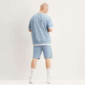 ชุดเซ็ตเสื้อผ้าผู้ชายไซส์ใหญ่พิเศษ 2 สี สไตล์สตรีทแวร์ แขนสั้น 2 ชิ้น ชุดลำลองฤดูร้อน ผ้าฝ้าย 100% ชุดวอร์มผู้ชาย - Product Image 6
