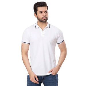 Camisetas Polo de Golf Cortas para Hombre de Alta Calidad al por Mayor, con Logotipo Bordado Personalizado, Color Sólido, Cuello de Solapa Tejido - Product Image 1