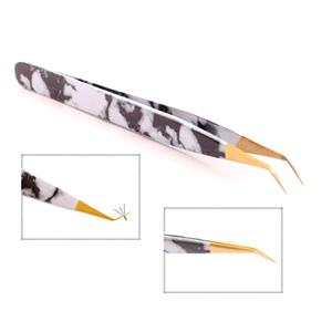 Pince à épiler précise conçue pour différentes longueurs et styles de cils emballage de logo personnalisé - Product Image 5