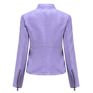 Primavera otoño chaquetas de bombardero de cuero mujer Streetwear Slim Biker chaquetas prendas de vestir exteriores 2025 moda invierno cremallera chaqueta de mujer - Product Image 2